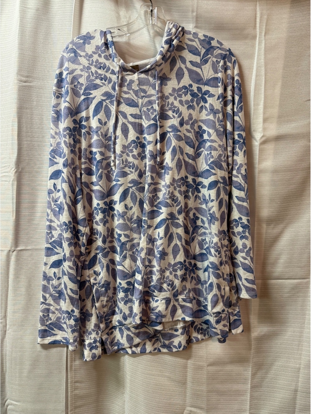 Chico's Women's Floral Print Hoodie Pullover Size 3